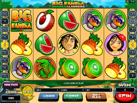 Big Kahuna Snakes & Ladders Main Screen